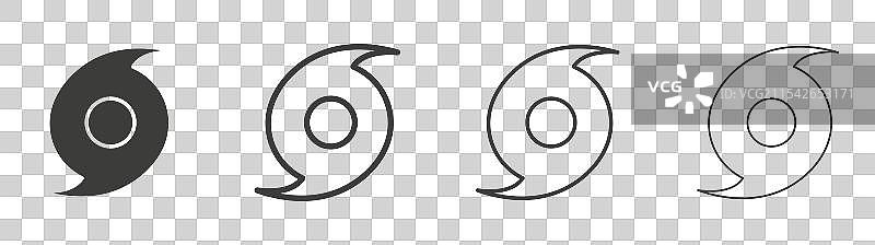 飓风矢量图标集图片素材