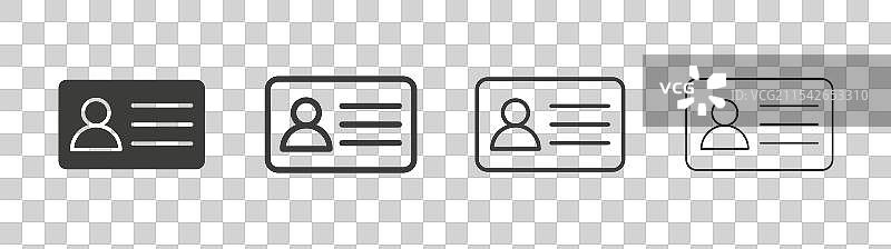 身份证矢量图标集图片素材
