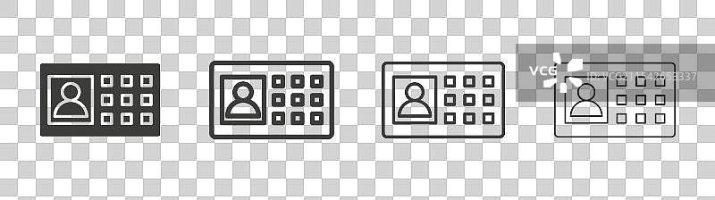 对讲机矢量图标集图片素材