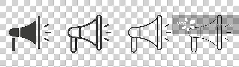 扩音器矢量图标集图片素材