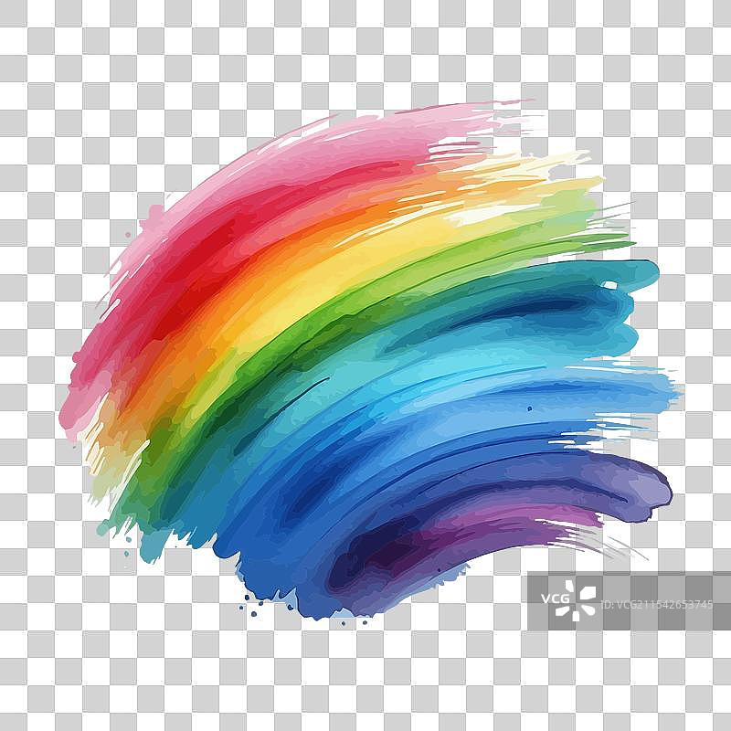 五彩斑斓的水彩手绘纸张纹理撕裂效果图片素材