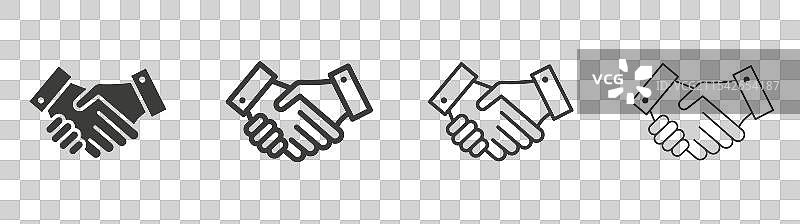 合作伙伴矢量图标集图片素材