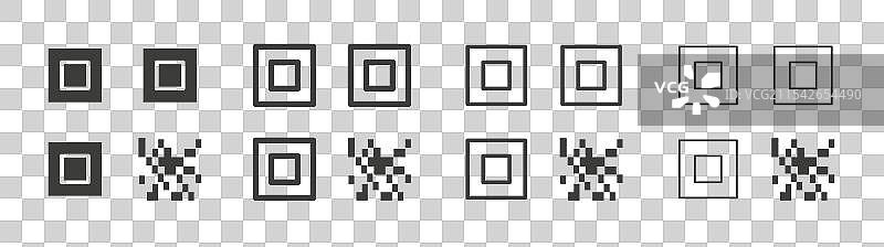 二维码矢量图标集图片素材