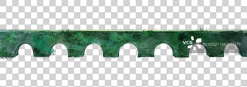 贵州旅游景点小七孔-国画写意中国风古风水墨元素图片素材