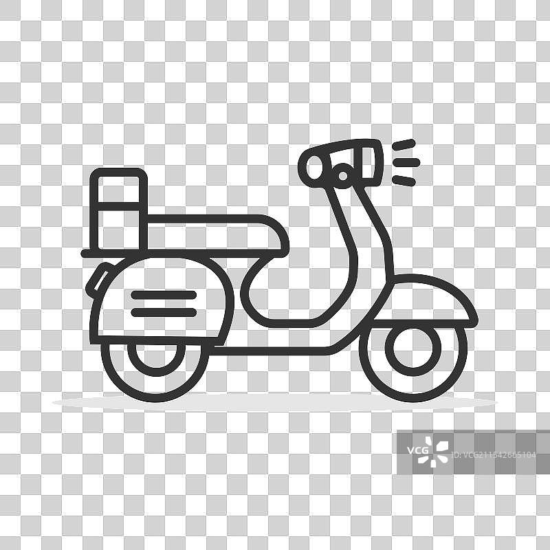 摩托车滑板车送货图标孤立设计图片素材