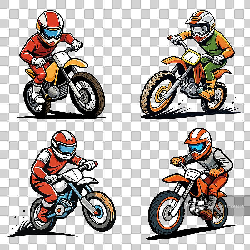 时尚的动态摩托车骑手在飞驰中图片素材