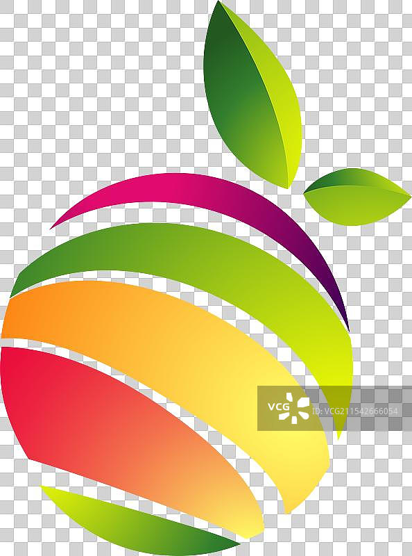 多色苹果切片的图片图片素材