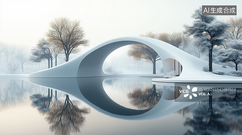 【AI数字艺术】园林建筑设计场景图片素材