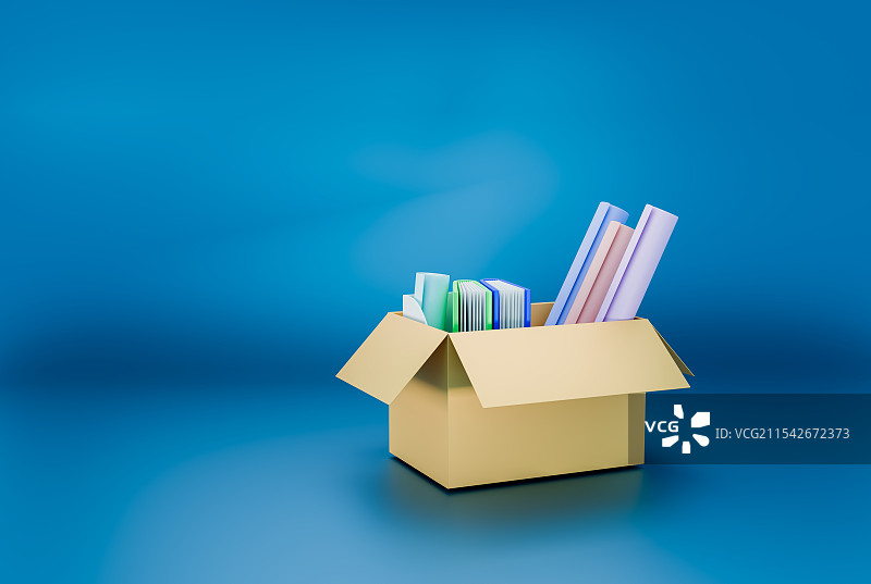 打包整理的办公文件图片素材