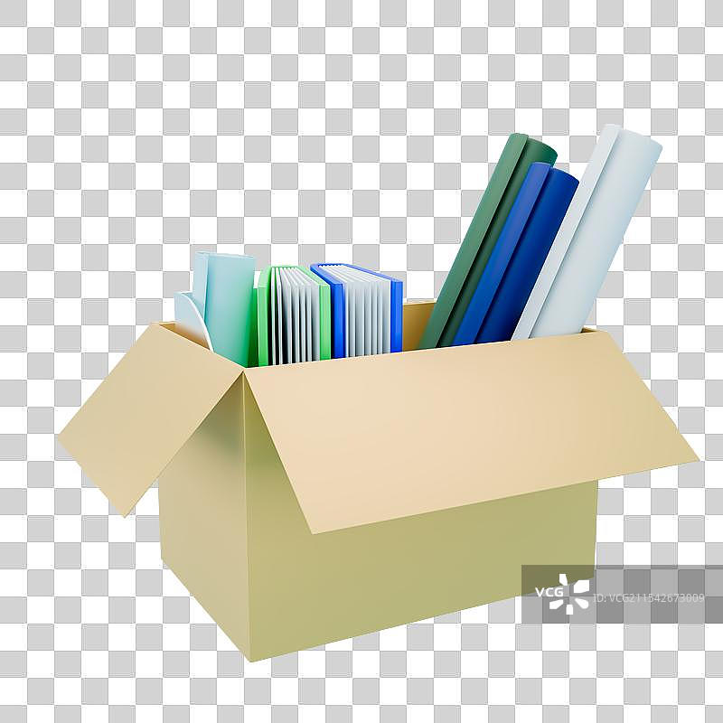 打包整理的办公文件图片素材