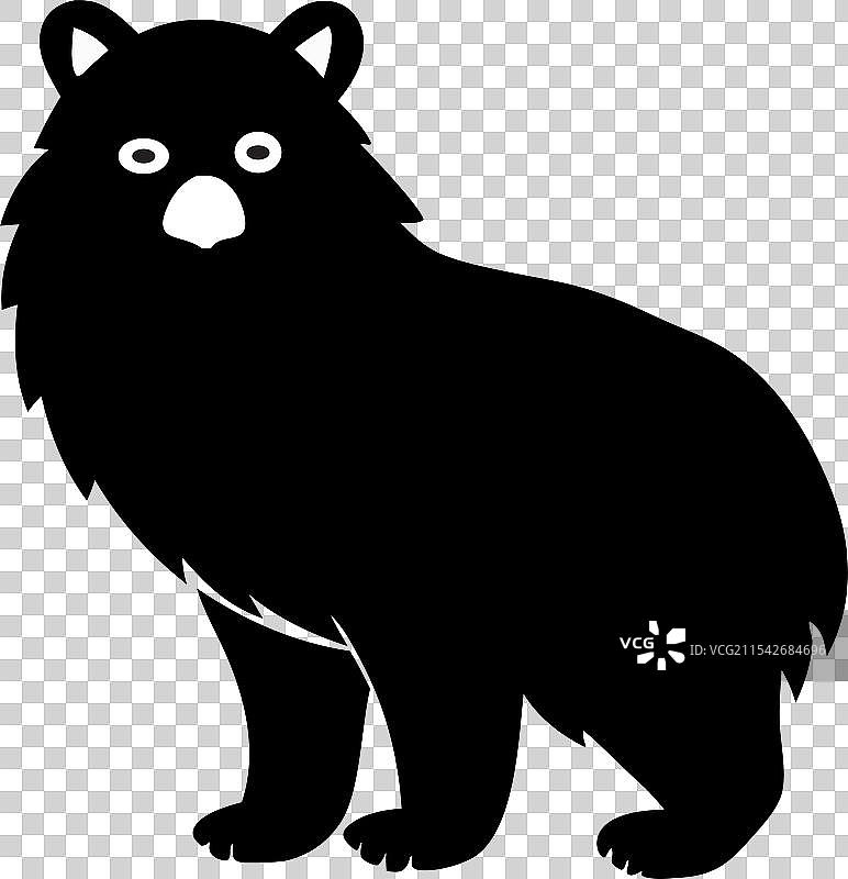 北极熊剪影艺术图像图片素材