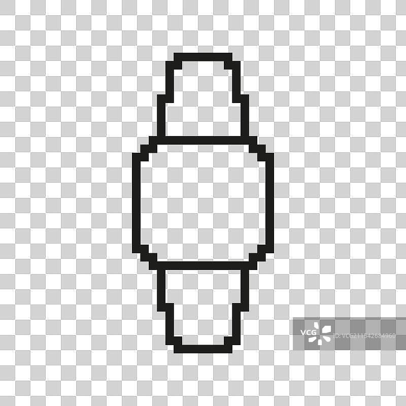 像素艺术中的手表图标 像素化手表图标图片素材