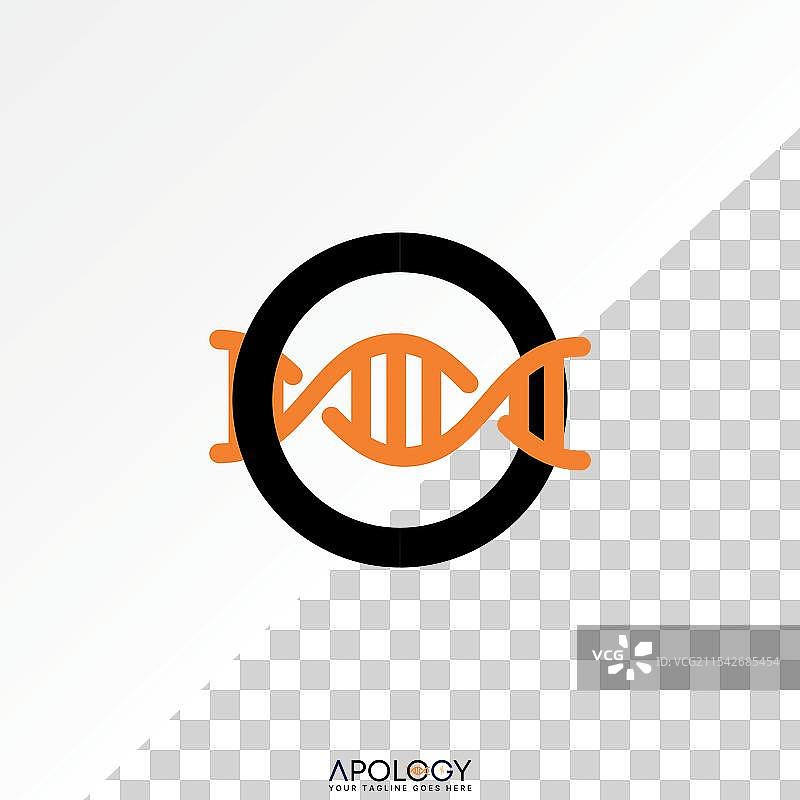 初始O字体3D DNA奢华螺旋遗传图片素材