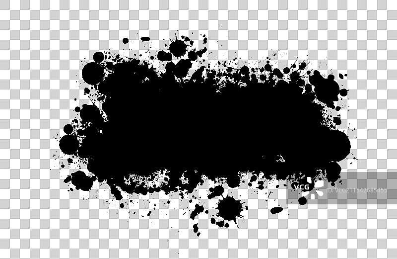 黑色喷溅油漆纹理墨水污点图片素材