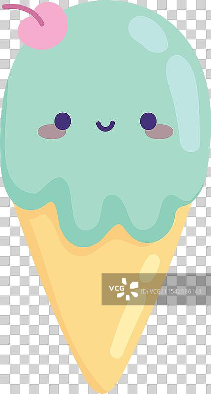 可爱的生日冰淇淋图片素材