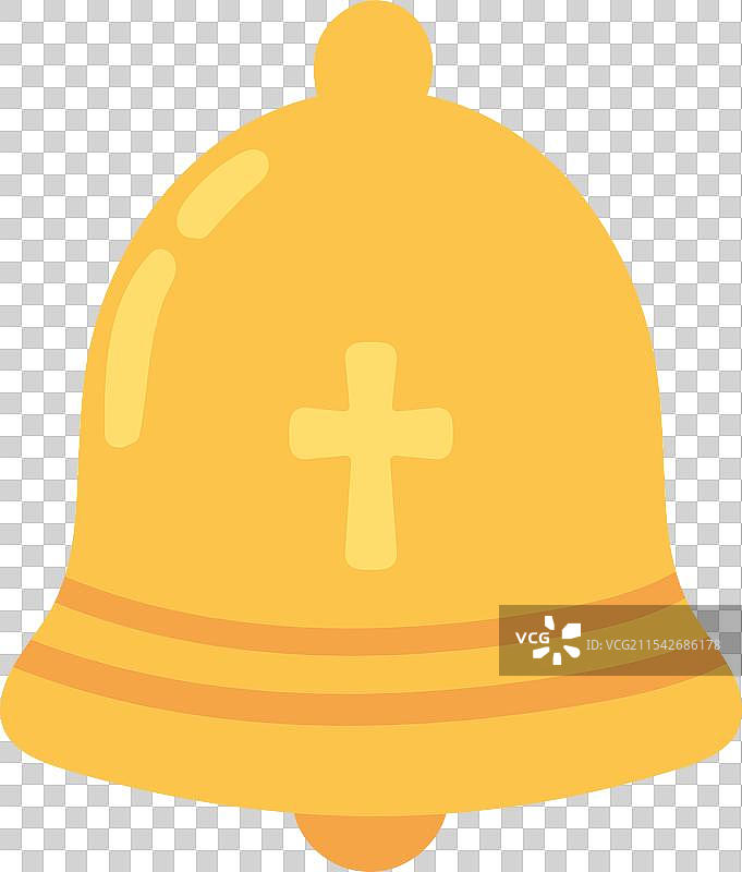 带十字架的金色钟铃天主教物品图片素材