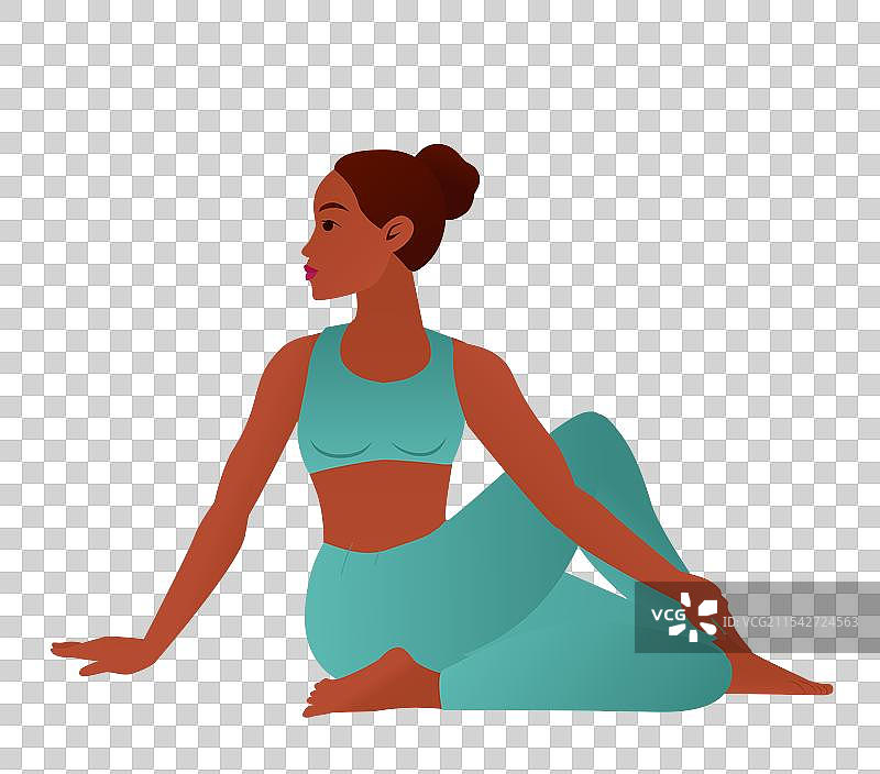 半鱼王式的瑜伽士图片素材