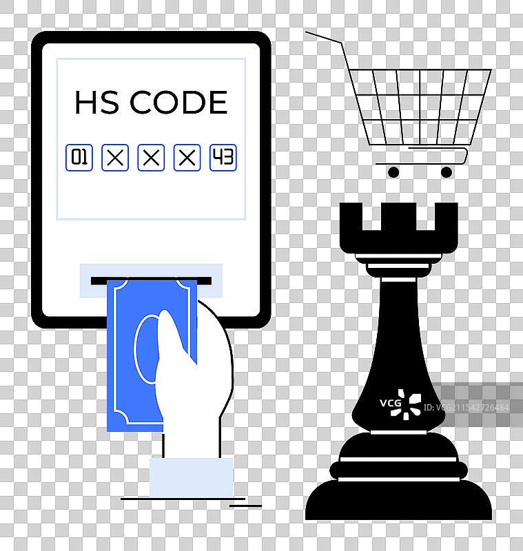 战略电子商务与海关编码输入图片素材