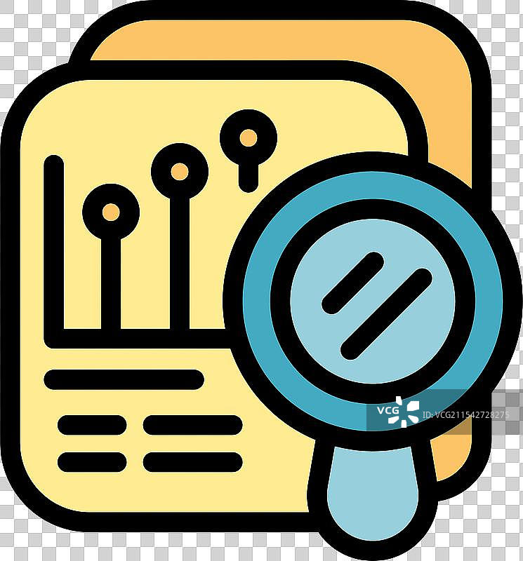 放大镜检查财务报告图片素材