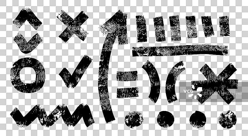 独特的手绘涂鸦展示了各种抽象图案图片素材