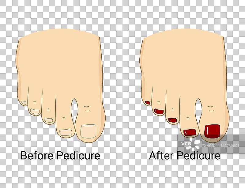足部美容护理和修甲美甲治疗图片素材