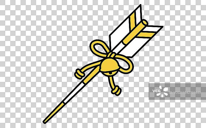 新年装饰的破箭等距图图片素材