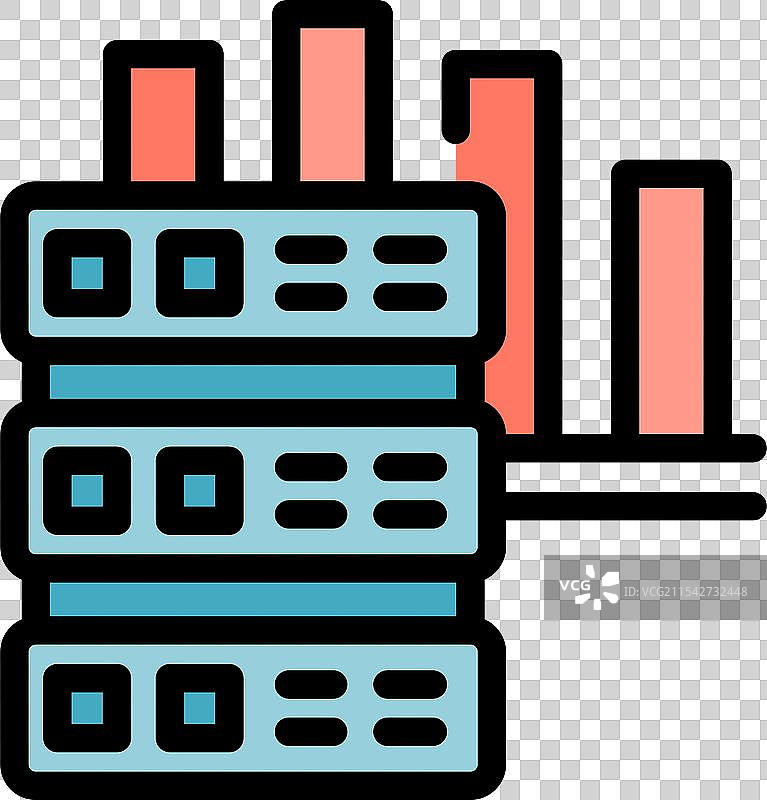 服务器机房正在生成不断增长的统计数据图片素材