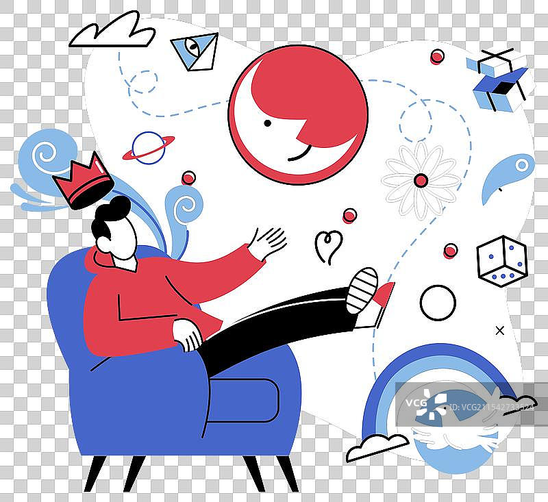 创新概念沉浸在头脑风暴中图片素材