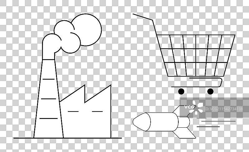 工业生产的极简主义概念图片素材