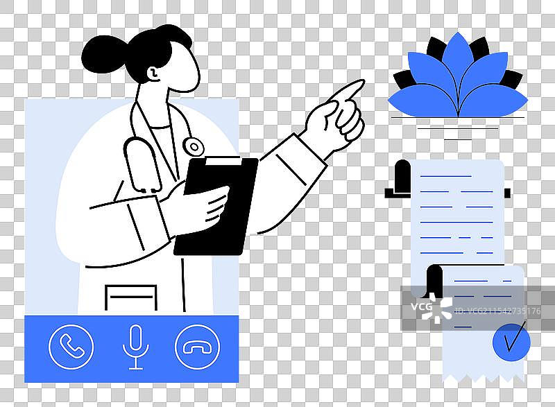 医生提供远程医疗服务图片素材