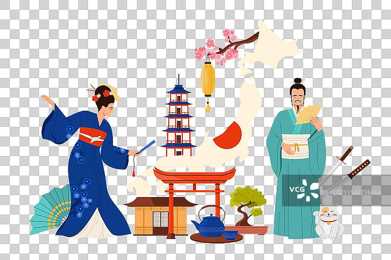 传统日本文化的表现图片素材