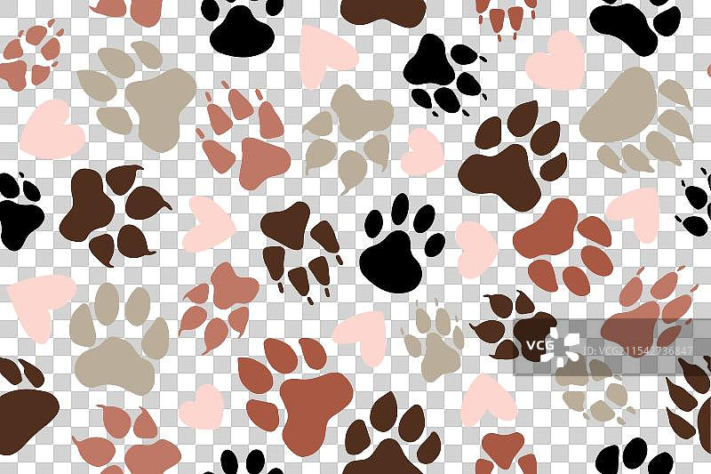 动物爪印图案的无缝设计图片素材