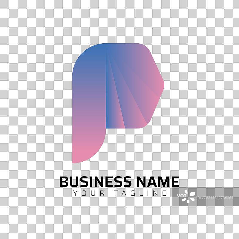 P字母的优质渐变标志图片素材