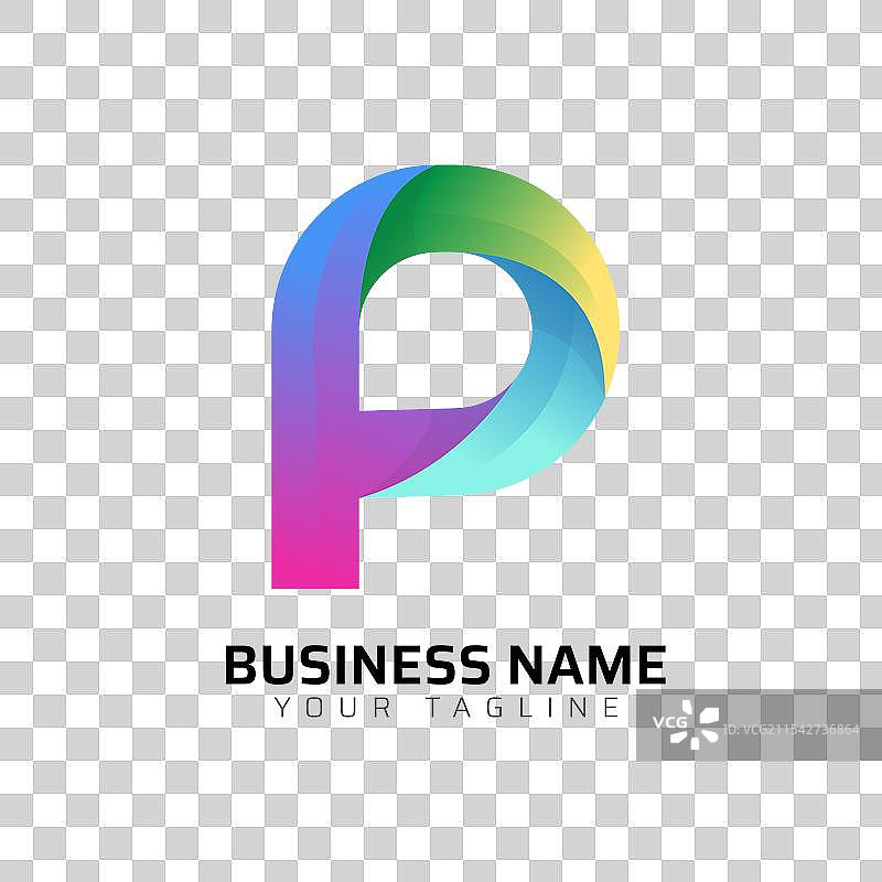 P 字母的优质渐变标志图片素材