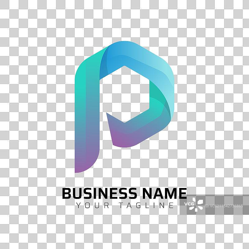 P字母的优质渐变标志图片素材