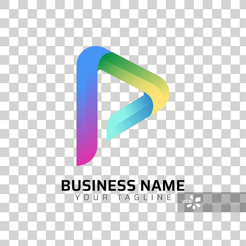 渐变色彩丰富的3D专业标志图片素材