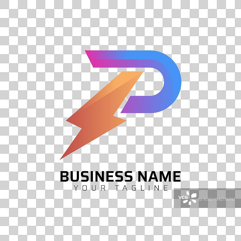 P字母渐变高级标志图片素材