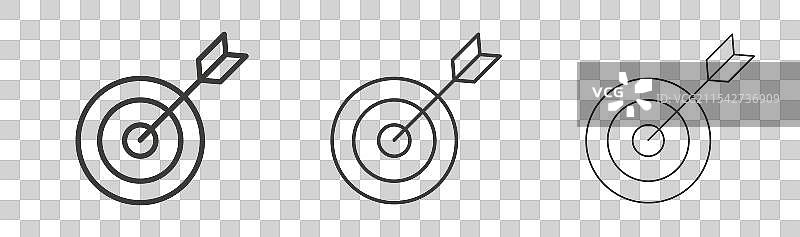 靶心矢量图标集图片素材