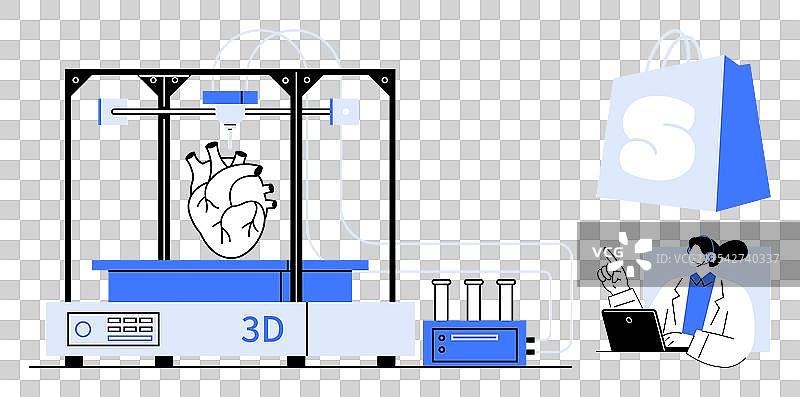 医学中的3D打印技术图片素材
