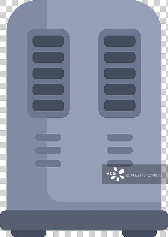 现代不锈钢双片烤面包机，孤立在白色背景上图片素材