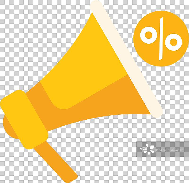 黄色扩音器宣布大促销图片素材