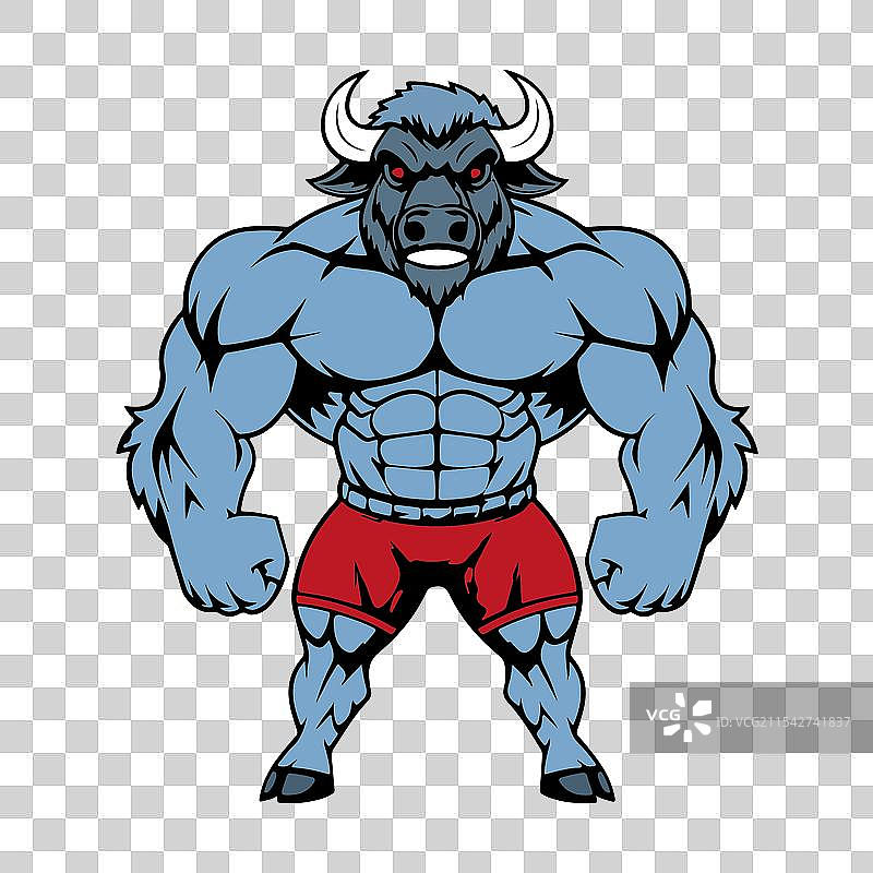 自信地站立的水牛艺术作品图片素材