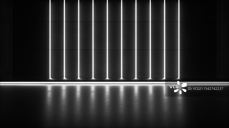 3D空旷地面和现代化建筑背景图片素材