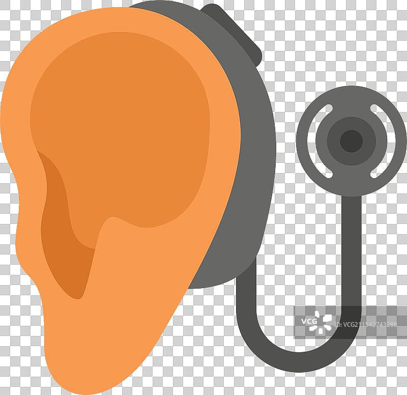 助听器设备通过声波帮助耳朵听见声音图片素材