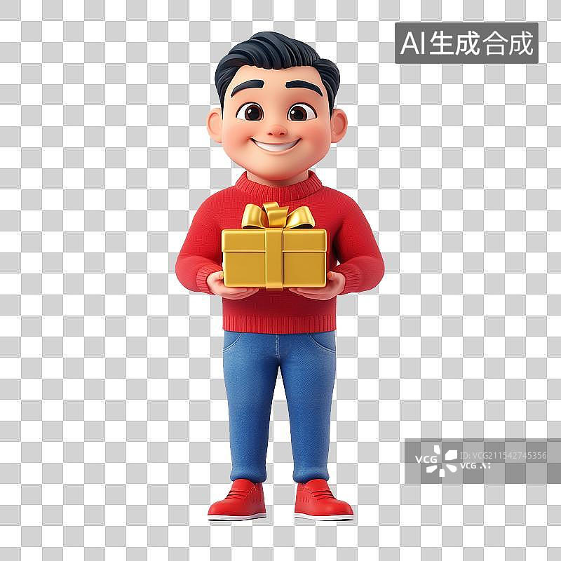 【AI数字艺术】春节3D卡通人物素材图片素材
