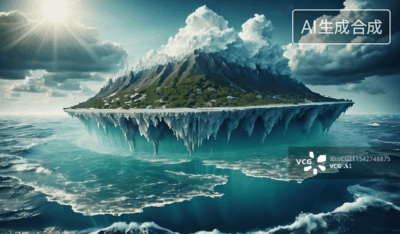 【AI数字艺术】天空之城图片素材