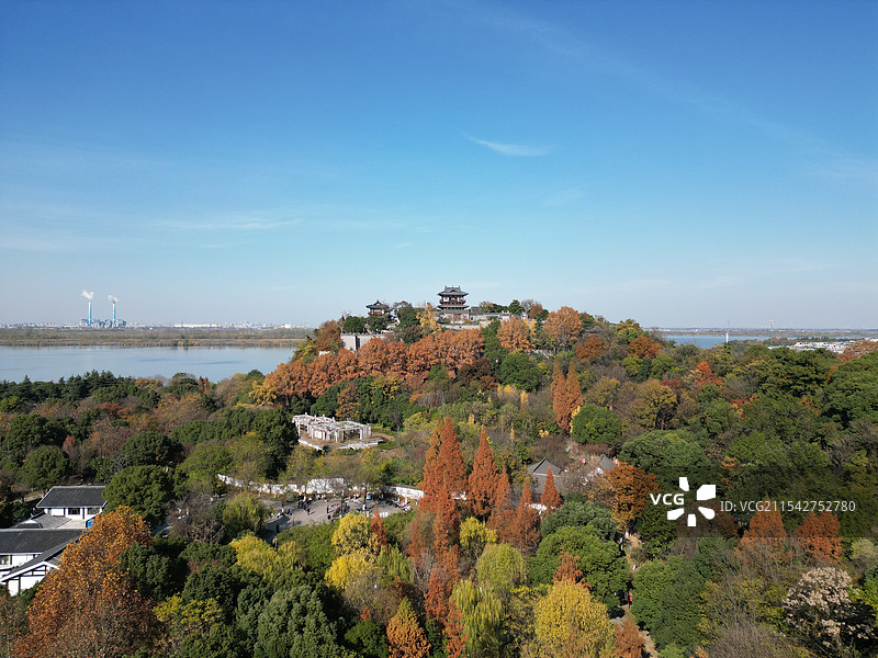 航拍北固山图片素材