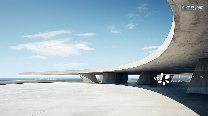 【AI数字艺术】3D现代城市建筑及广场空地背景图图片素材