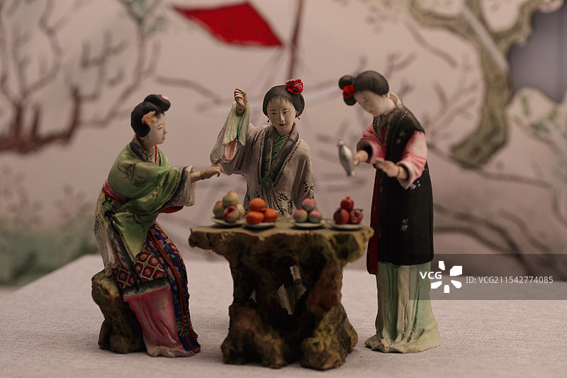 泥人张作品—猜拳图片素材