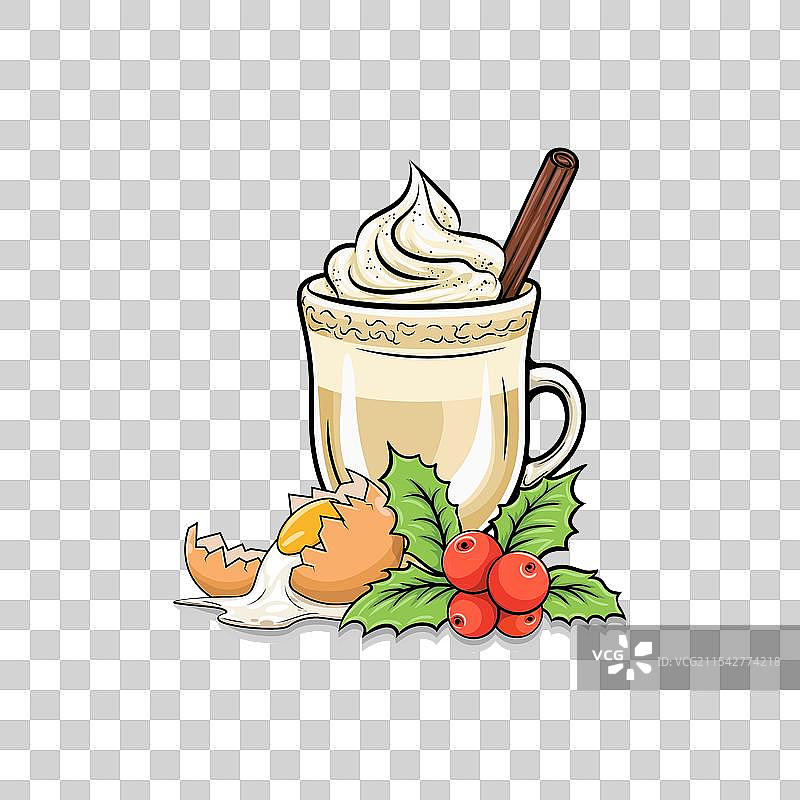 蛋奶酒圣诞食品设计图片素材